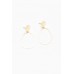 Cadence Gold Hammered Teardrop Earring